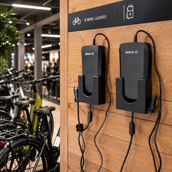 E-Bike Oplader Wandhouder - Geschikt voor Bosch® E-Bike Charger 36-4 (BCS220) - Wandbeugel met Kabelhouder - Zwart — afbeelding 3