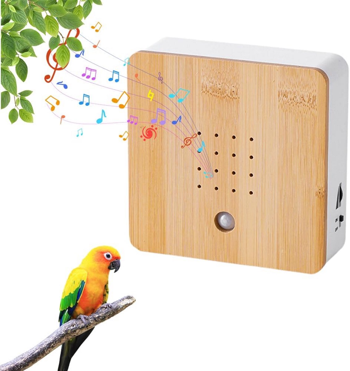Geluidssensor met Vogelzang - Bewegingsmelder Natuurlijk Geluid - Ontspanning en Sfeer - Automatische Activering
