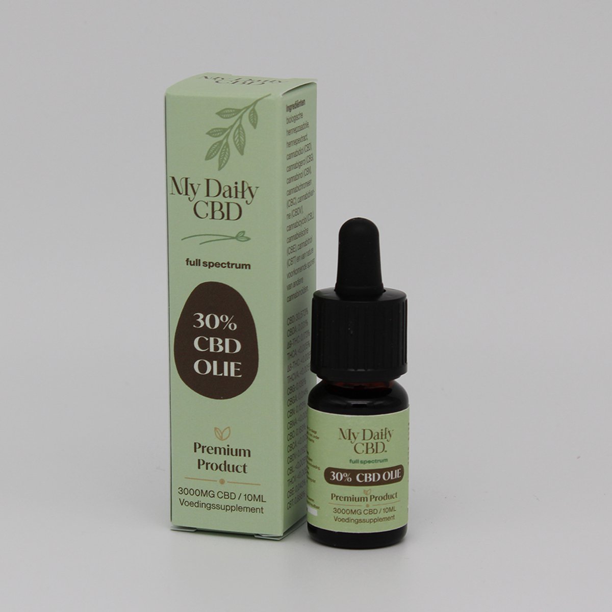 My Daily CBD olie 30%. Full spectrum ( Geproduceerd in EU ) Veel gebruikt bij chronische pijn, stress klachten, angst klachten, neurologische klachten en voor betere slaap. Draagt bij aan een beter balans voor lichaam en geest.