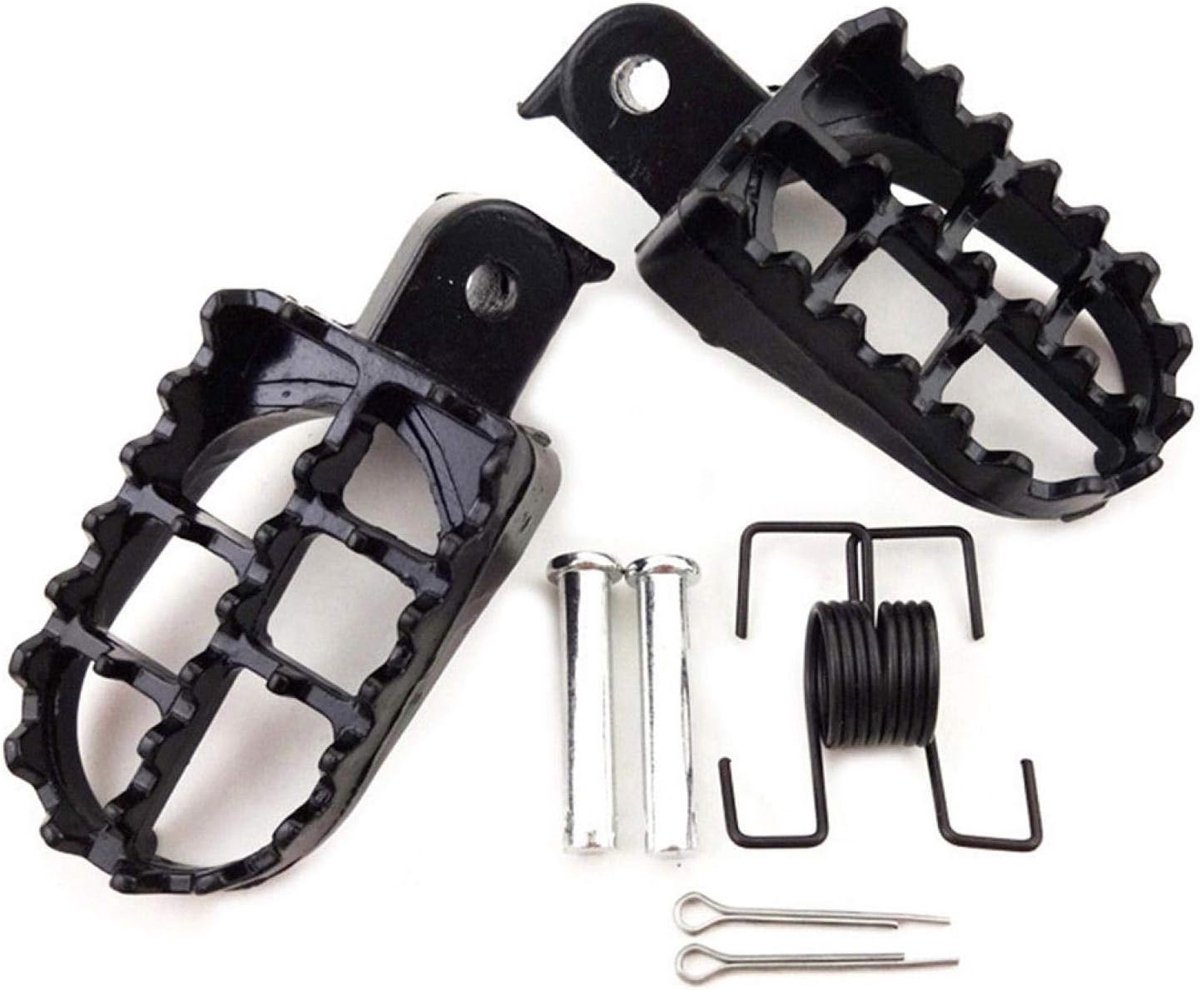 Voetsteunen Motorcross - Aluminium Pedaal - Verbeterde Grip - Antislipsysteem - Universele Pasvorm - Zwart