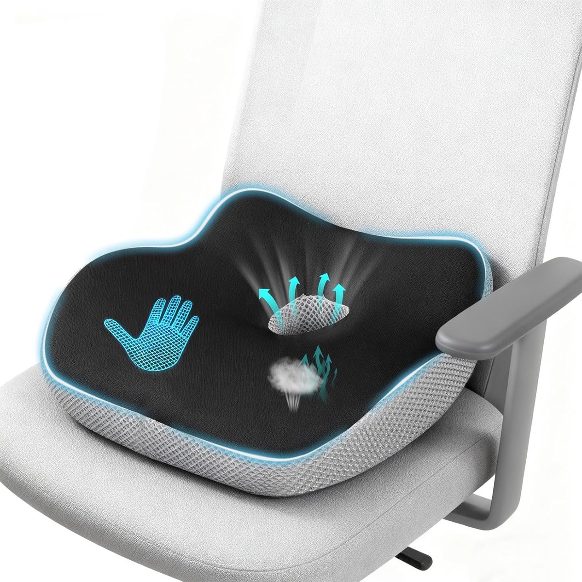 Ergonomisch Traagschuim Zitkussen voor Pijnverlichting in Auto en Kantoor