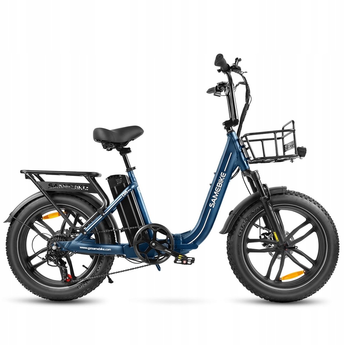 Samebike C05 Pro Elektrische Fiets – 20" Opvouwbaar, 250W Motor, 36V 13Ah Accu, 70km Bereik, 7-Speed Shimano – Donkerblauw
