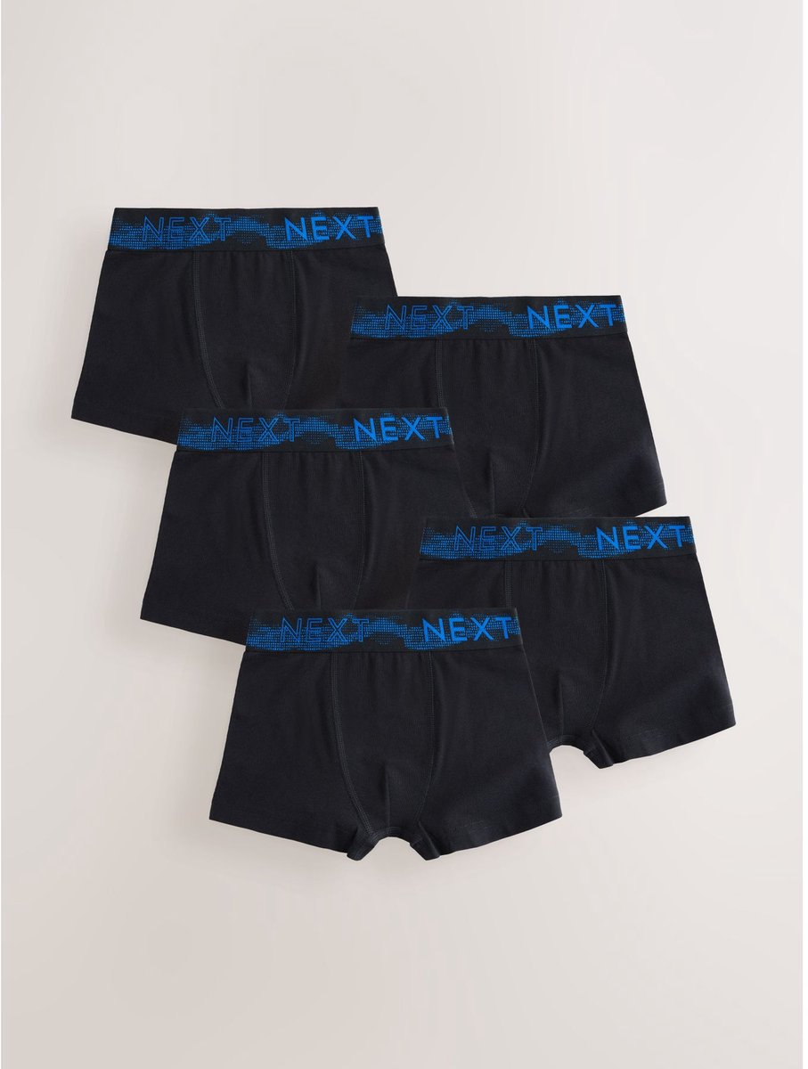 Next - Jongens - Set van 5 boxershorts - Zwart