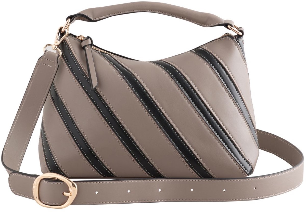 Next - Dames - Crossbodytas met strepen - Bruin