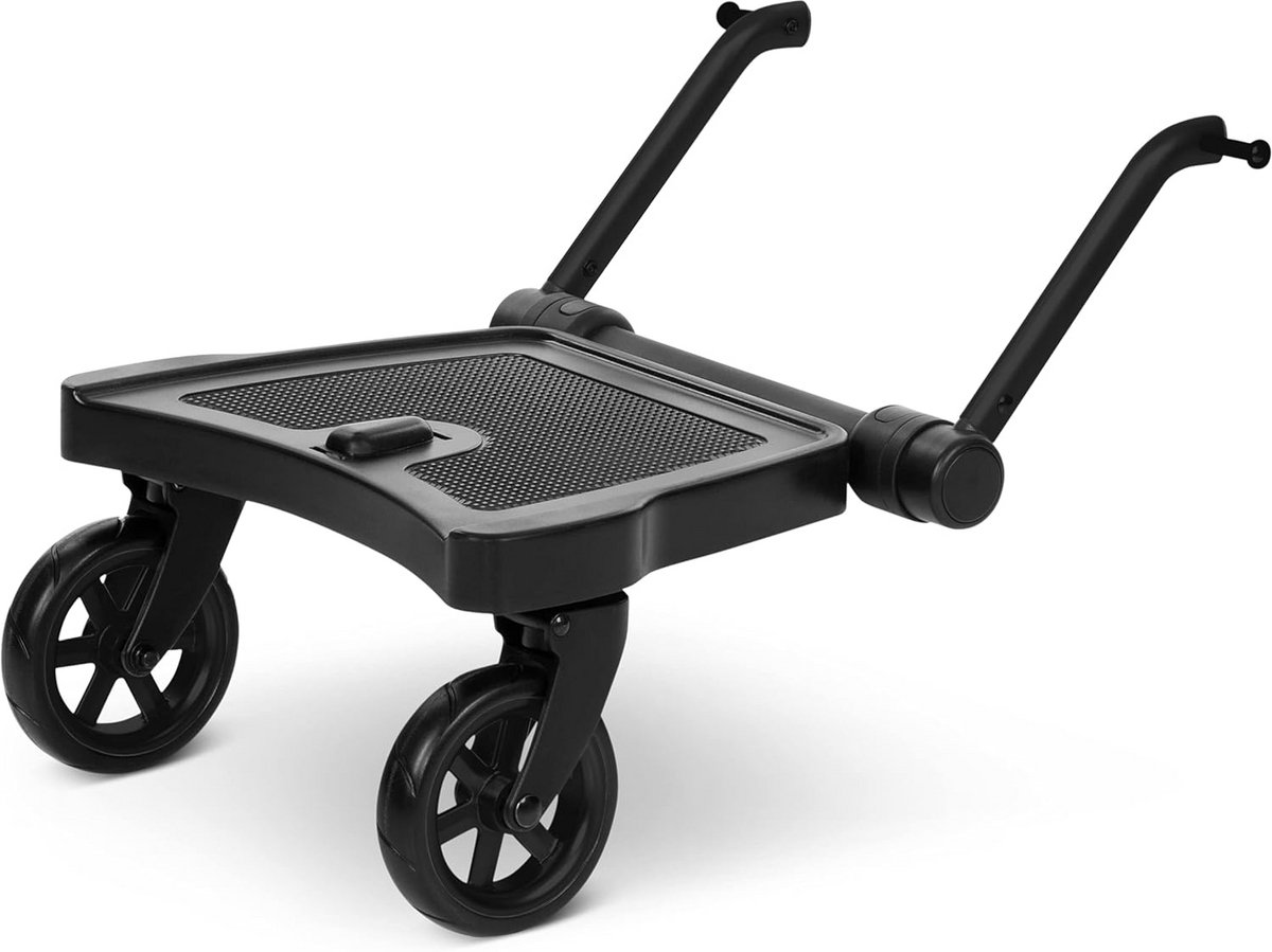 Meerijdplank Kinderwagen - Loopplank - Gezinsuitje - Geveerde wielen - Tot 20 kg - Zwart
