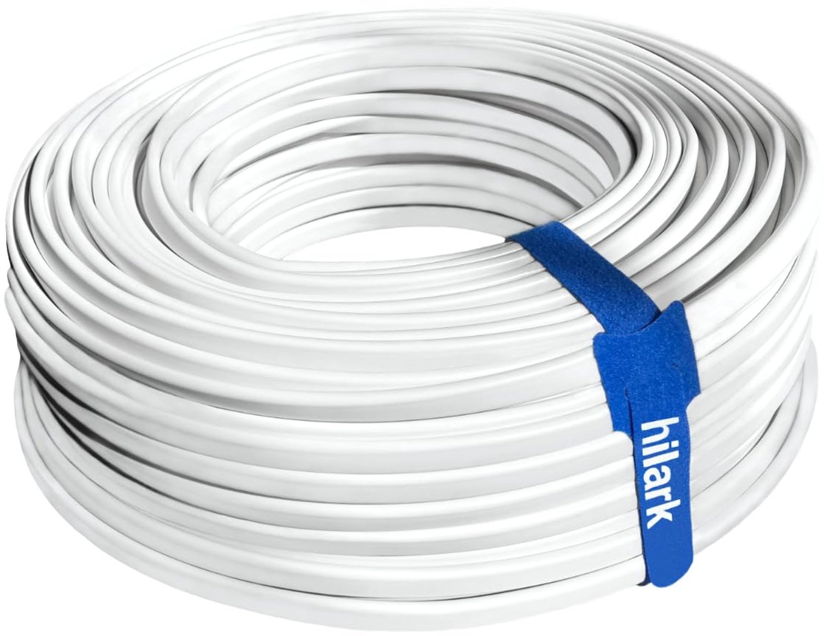 Platte Kabel - Elektriciteitsdraad - Vaste Installatie - 100% Koper - 75m - Zwart