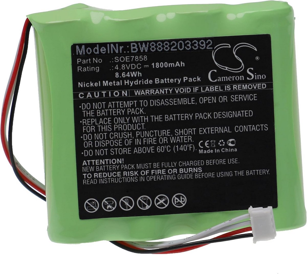 Vervangende Batterij - Oplaadbare Accu - Dierenweegschaal - Hoge Capaciteit - 1800 mAh - Zwart