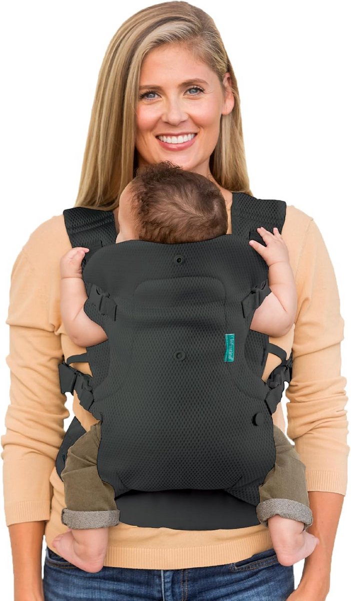 Draagzak 4-in-1 - Baby drager - Baby meedragen - Licht en luchtig - 36-145 kg - Donkergrijs