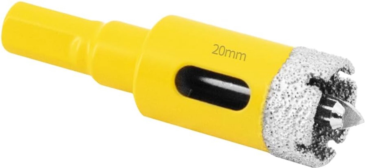 Diamant Gatzaag - Boor - Nauwkeurig Boren - Vacuüm Gesoldeerd - 20mm - Geel
