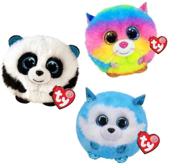 Mini Knuffel Aap - Sleutelhanger Pluche - Tas Decoratie - Glitter Oortjes - 9 CM - Paars van MINI — afbeelding 2