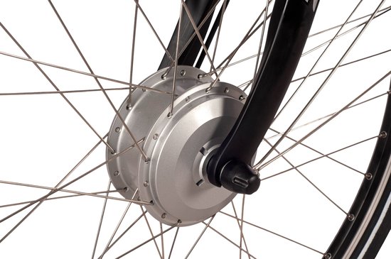 saxxx Comfort Plus 4.0- 28 inch elektrische stadsfiets - 95%Vooraf Geassembleerd Stadsfiets - actieradius tot 90 km - voorwielmotor - 36V 418Wh accu - Shimano 7-speed naafversnelling - LCD-display - Zilvergrijs mat van Saxxx — afbeelding 4