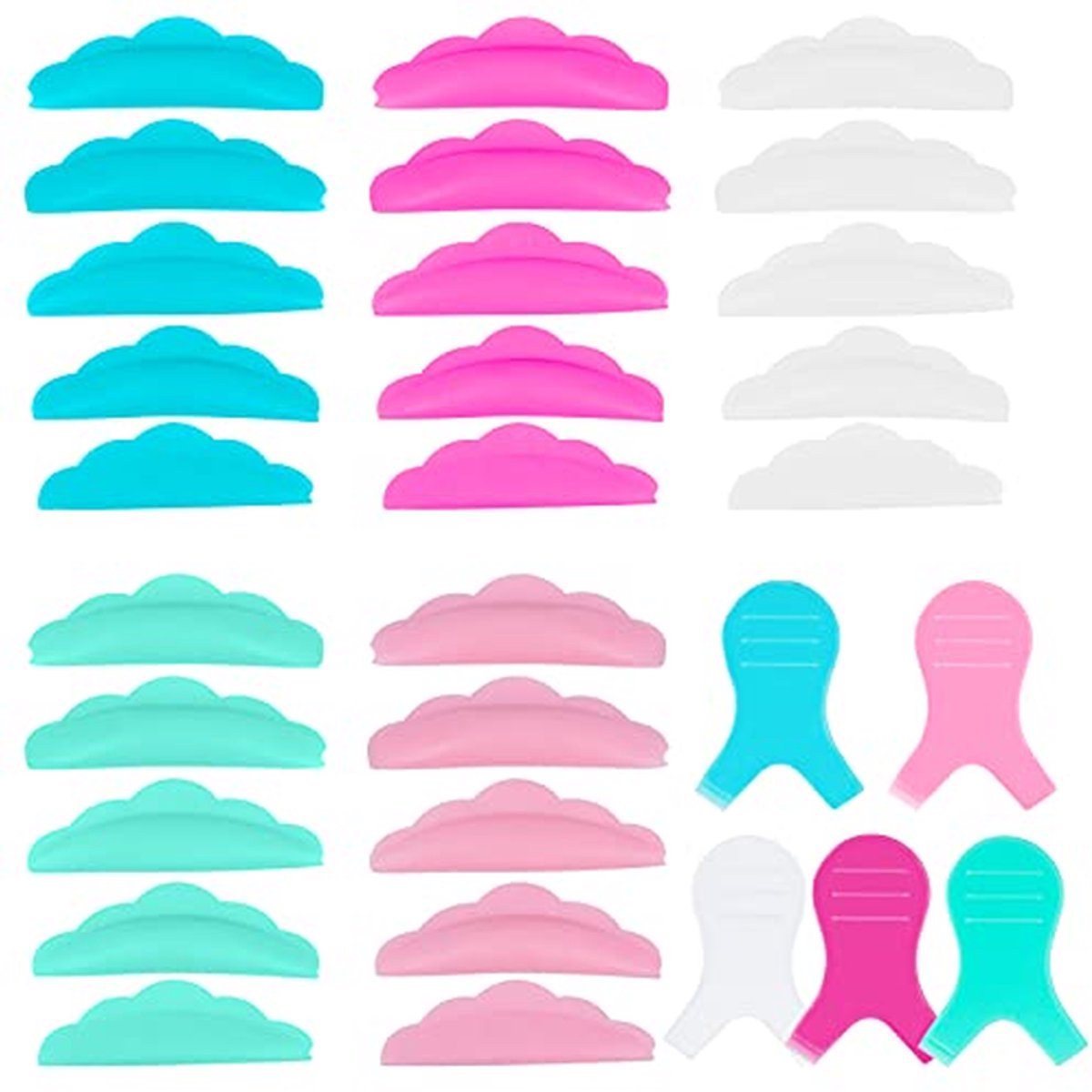 Wimper Perm Set - Krul & Lift - Mooie Wimpers - Herbruikbare Pads - 60 Stuks - Multicolor