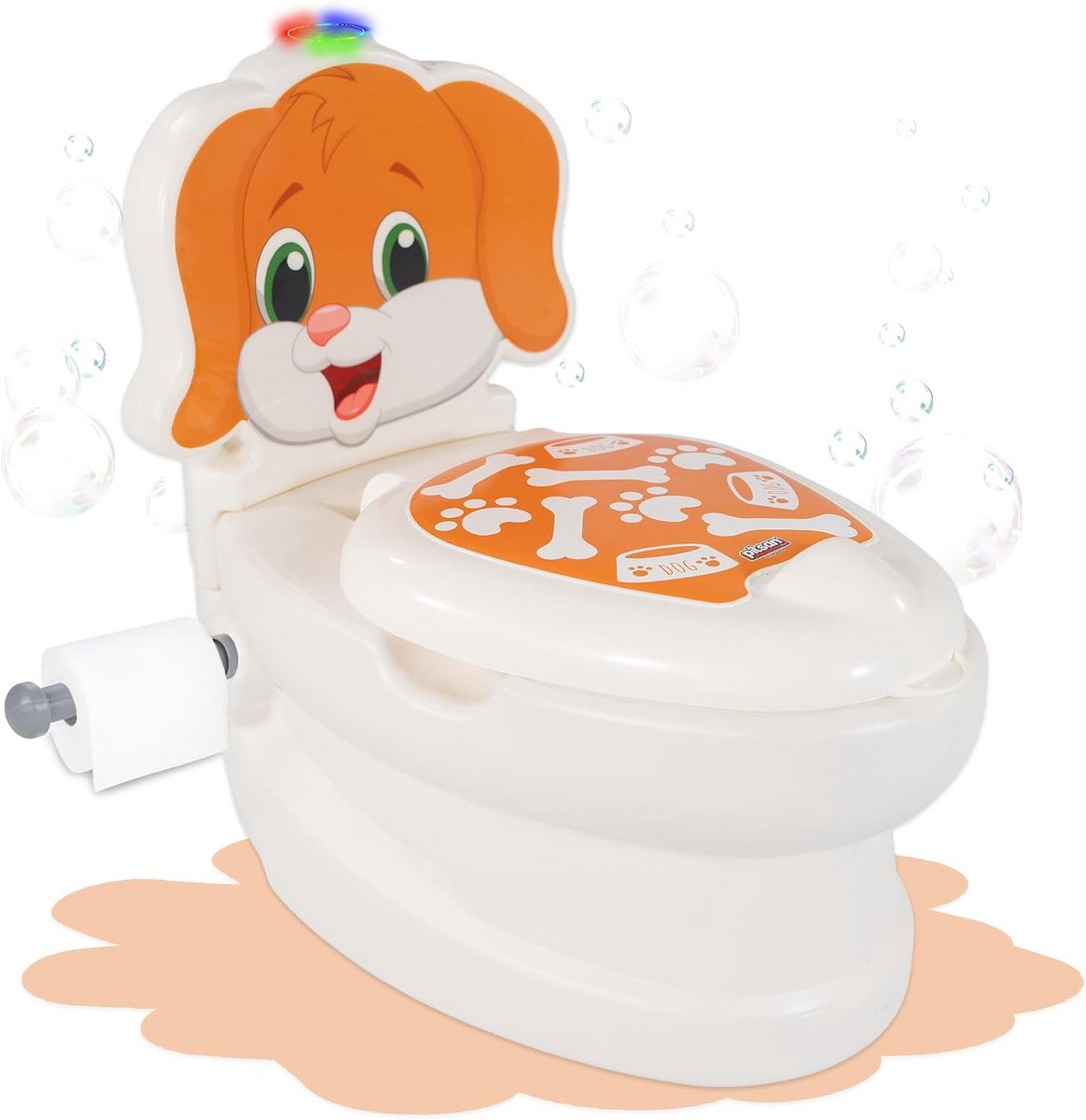 Kinder Potty - Baby Toilet - Zindelijkheidstraining - Met Spoelgeluid - 2000 Gram - Hond Motief