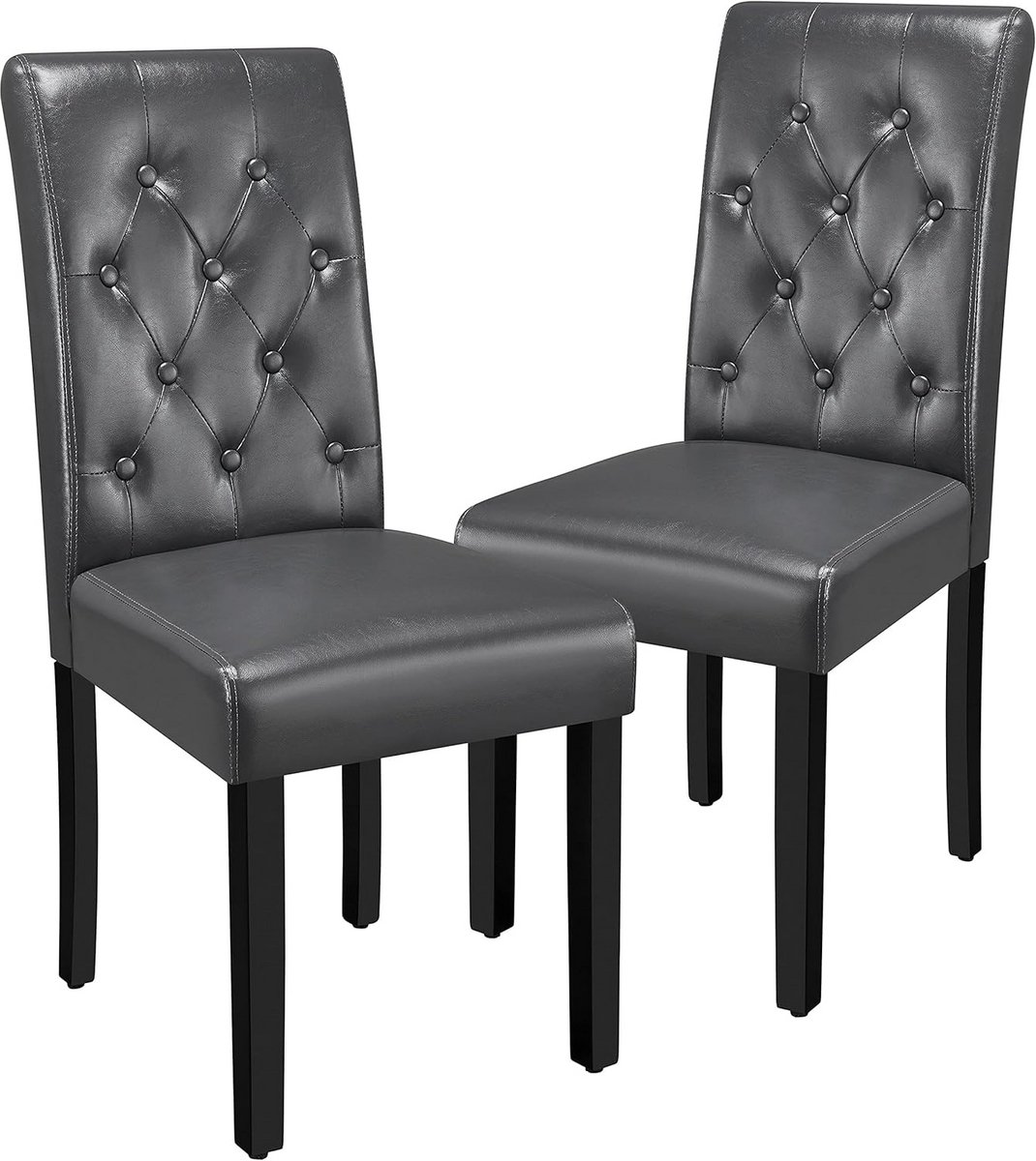 Eetkamerstoelen Set - Keukenstoelen Gestoffeerd - Comfortabel Zitten - Hoge Rugleuning - 6
