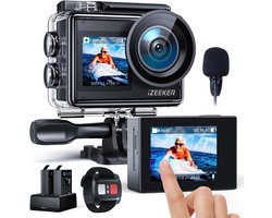Actiecamera 4K 30FPS – Dubbel Scherm – Waterdicht tot 40m – WiFi – 24MP