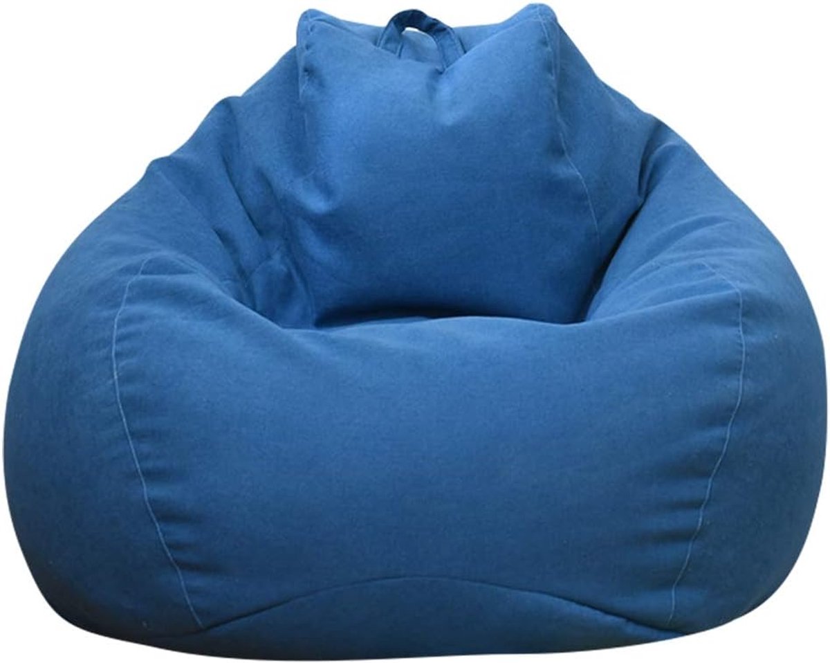 Zitzakhoes - Zitkussenhoes - Ontspannen Zitten - Zonder Vulling - 80 x 90 cm - Blauw