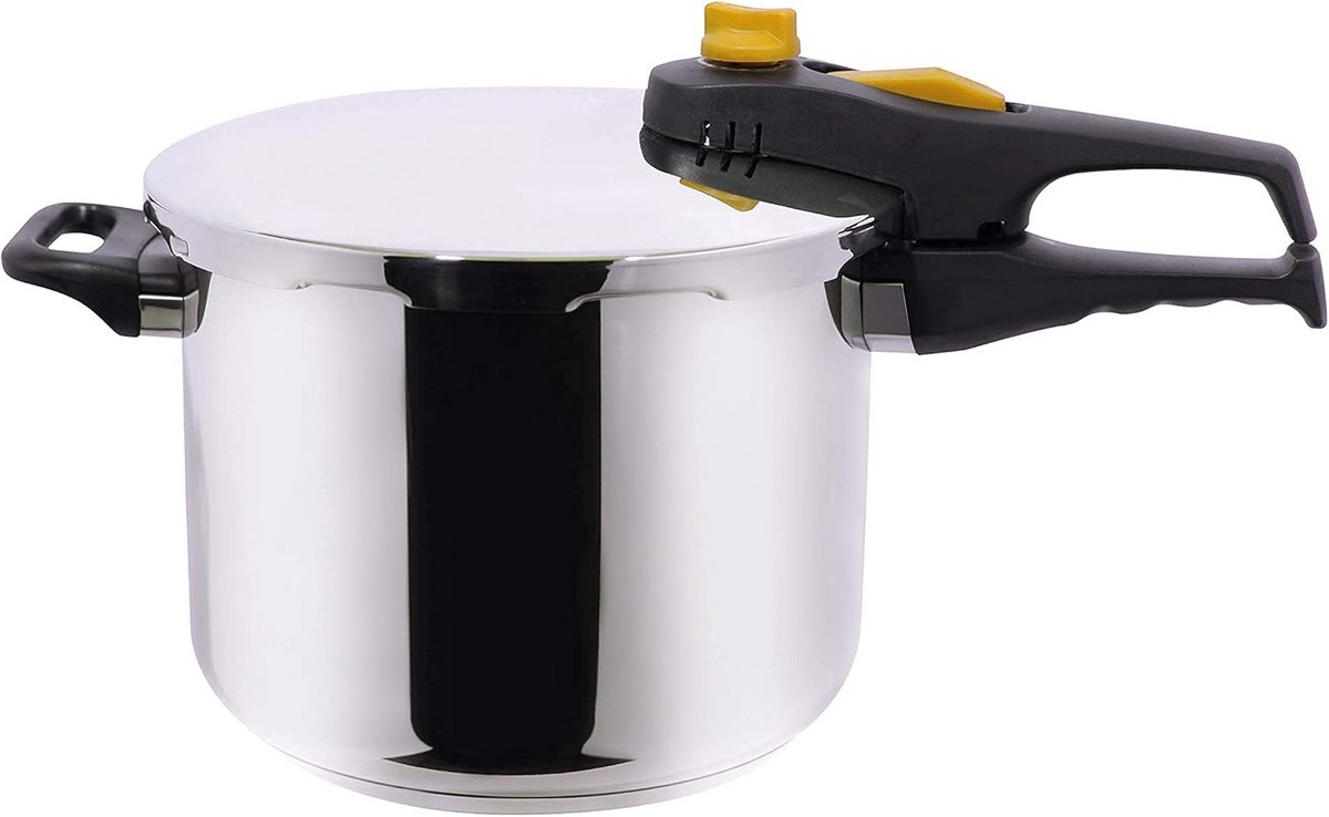Snelkookpan Drukpan Snel Koken 3 Veiligheidsmechanismen 6 Liter Zwart