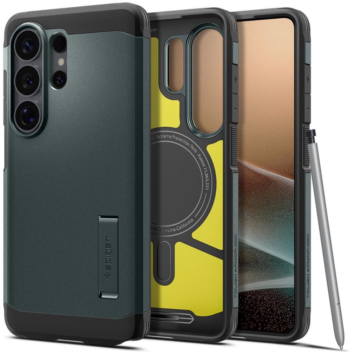 Spigen Tough Armor Backcover geschikt voor MagSafe geschikt voor Samsung Galaxy S26 Ultra - Abyss Green