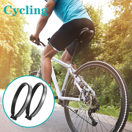 4 Stuks reflecterende broekklemmen voor fiets - universele broekklemmen voor fietsers - broekbescherming - fietsklem voor broeken - reflecterende gecoat - reflecterend（Grijs） van Merkloos — afbeelding 2