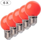 Set de 5 lampes LED rouges - 1W - E27