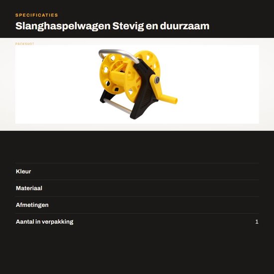 Dailygoods- Slanghaspel Stevig - Slanghouder Aluminium - Slanghaspel Muur - Slanghaspel 30 Meter - Hand Push Design - Duurzaam en Stabiel - Slangoproller van Dailygoods — afbeelding 3