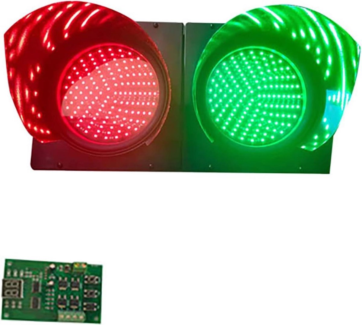 Industriële Verkeerslichten - Stop Start Signaal - Verkeer Regelen - Spinnenweb Lens - 200 mm Diameter - Rood Groen