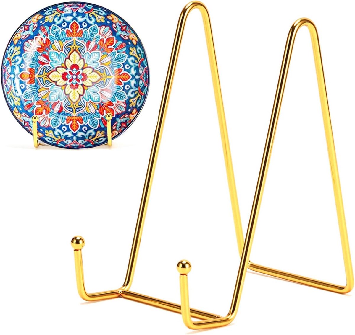 Plaatstandaards Display - Ezel Houder - Decoratie Presenteren - Stevig Metaal - 3 Stuks - Goud