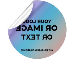 Gepersonaliseerde Stickers - Custom Labels - Decoratie en Branding - Waterproof Vinyl Materiaal - 50mm Cirkel 25 Stuks - Meerdere Kleuren