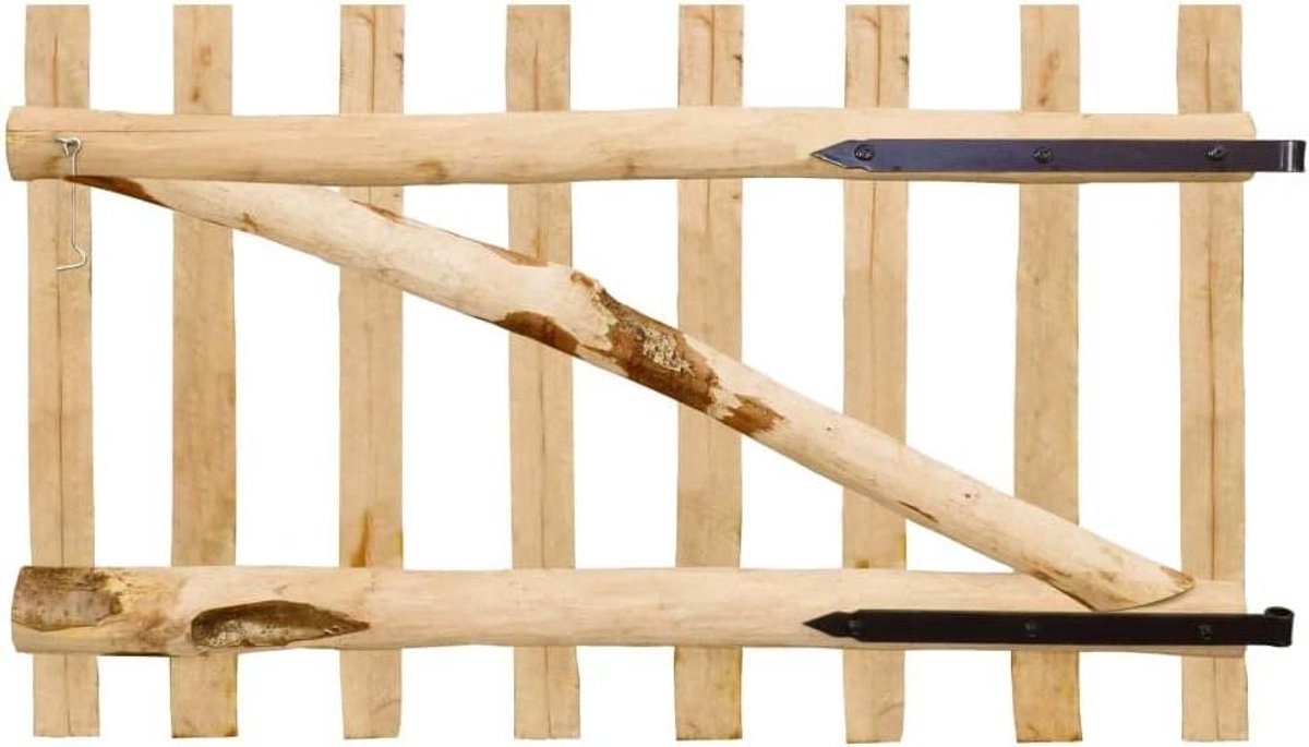 Hekpoort Hout - Tuinpoort Schutting - Toegang Creëren - Weerbestendig Hazelnoot - 100 x 60