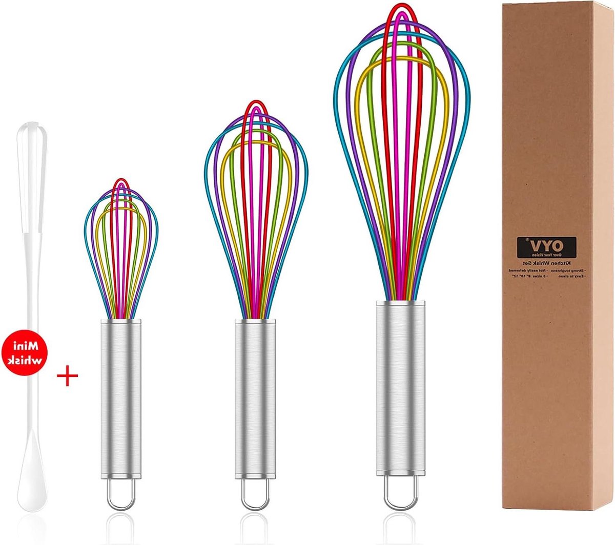 Siliconen garde - Keukengerei set - Koken en bakken - Niet-kras coating - 305 cm - Grijs