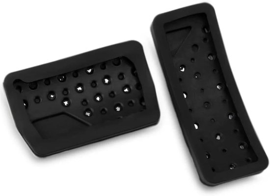 Pedaalhoezen Set - Auto Pedalen - Verbeterde Grip - Roestvrij Staal - One Size - Zwart Zilver — afbeelding 5