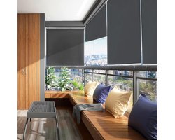 Verticale zonwering 180 x 240 cm voor privacy en schaduw op balkon en terras, weerbestendig en winddicht