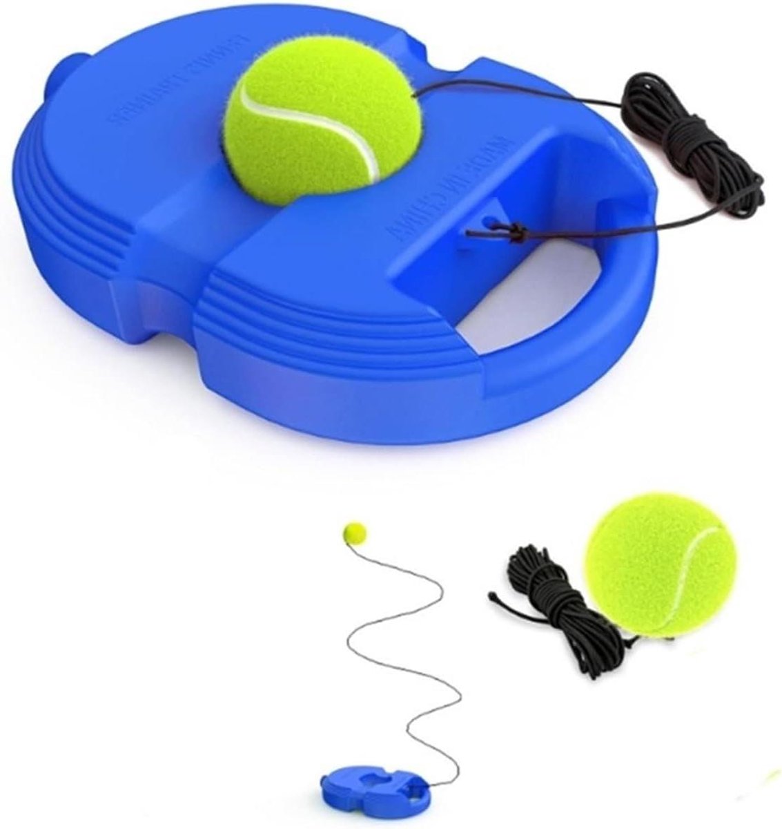 Tennistrainingsset - Rebound bal - Effectieve oefening - Zelfstudie trainer - Taille unique - Blauw