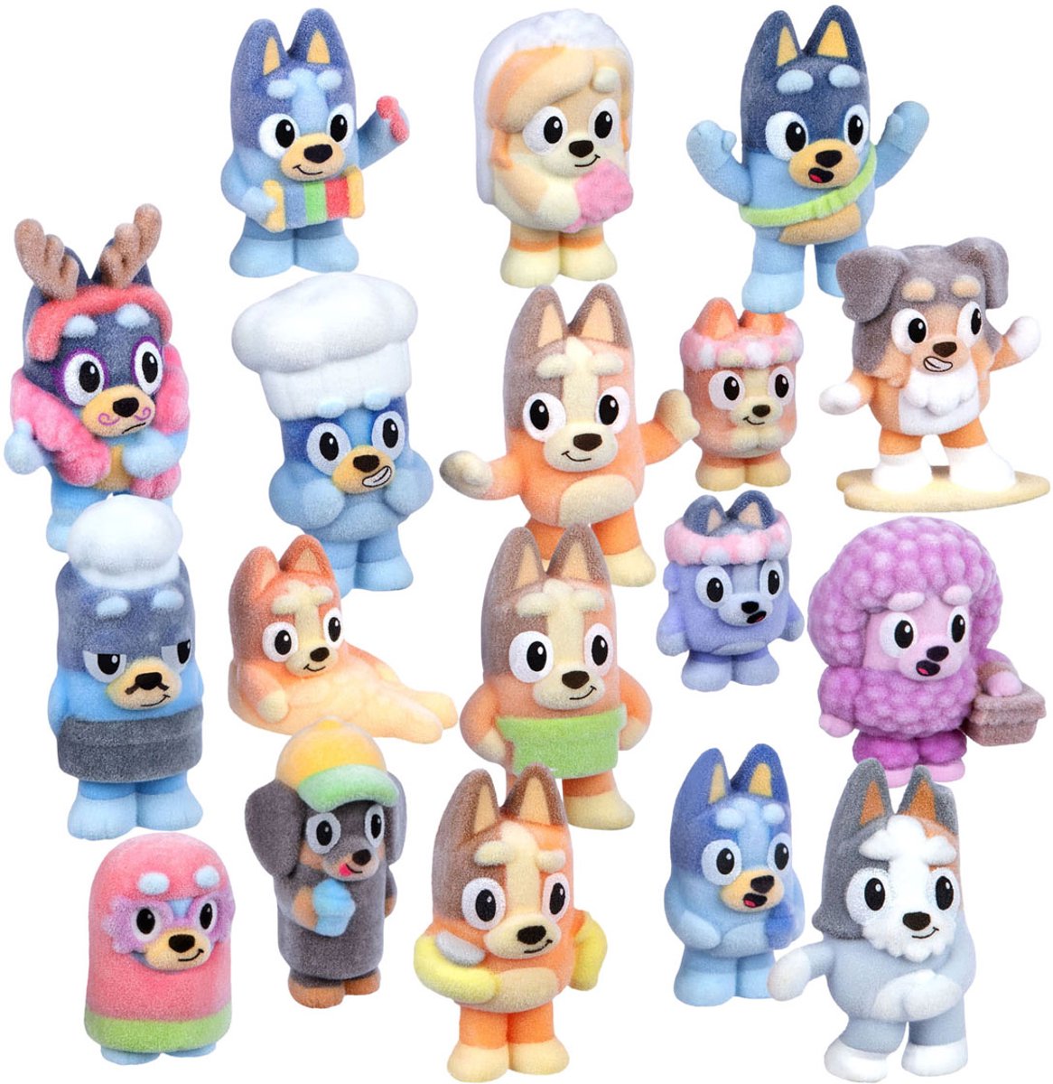 Spectron Bluey Fuzzies verzamelfiguren verrassingsset speelgoed.