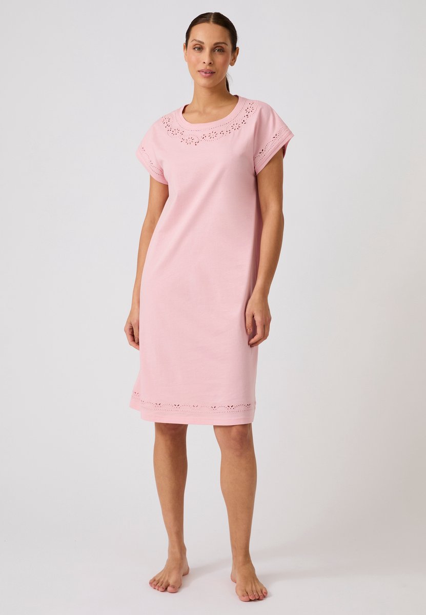 Damart - Nachthemd van zuiver biologisch katoen* - Dames - Roze - 50-52 (XL)