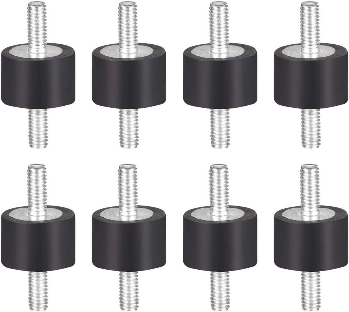 Rubberen Trillingsdempers - Schokdempers Montage - Apparaten Dempen - Hoge Elasticiteit - 8 Stuks - Zwart Zilver