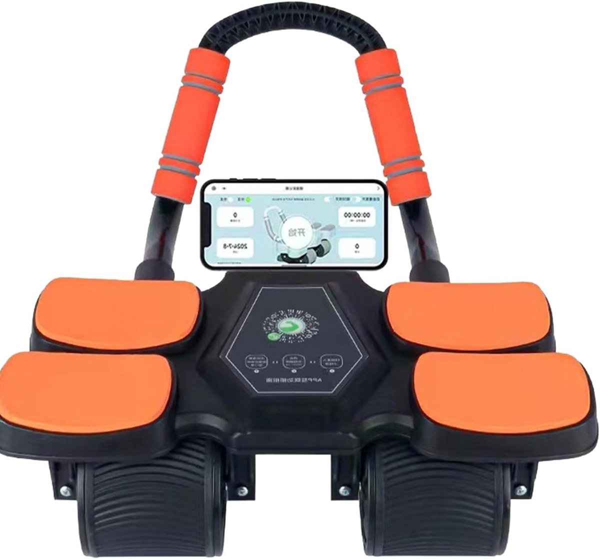 Buikspierwiel - Core Trainer - Krachtige Training - Automatische Terugslag - 42 cm Lengte - Oranje