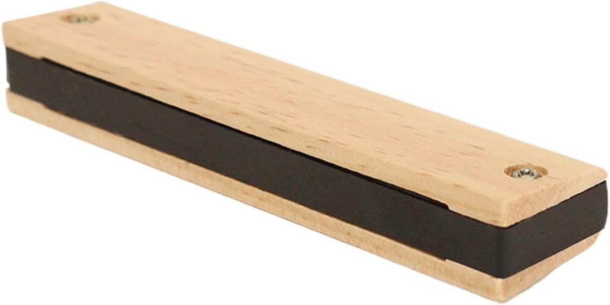Speelgoed Mondharmonica - Houten Instrument - Muziek Leren - Dubbele Rij 16 Gaten - 13 cm - Houtkleur