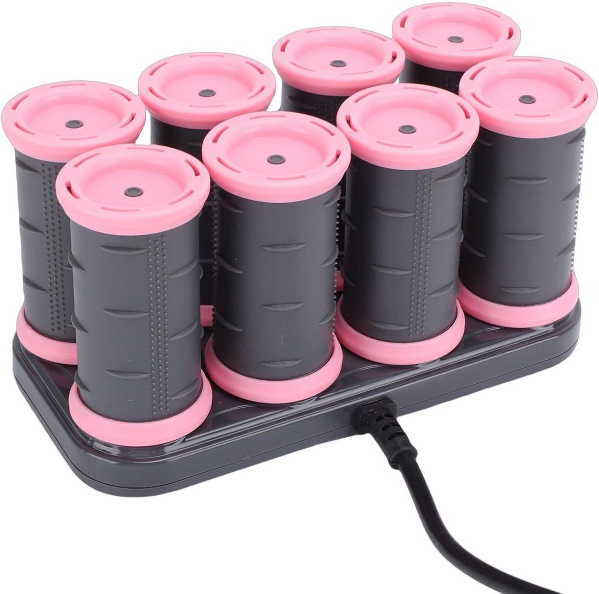 Verwarmde Haarrollers - Elektrische Krulrollers - Langdurige Krullen - Snelle Opwarming - 8 Stuks - Zwart
