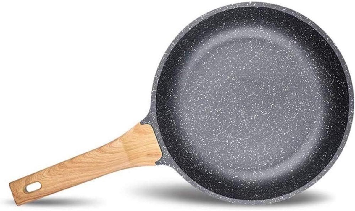 Koekenpan - Gietijzeren pan - Veelzijdig koken - Gelijkmatige warmte - 30cm - Zwart