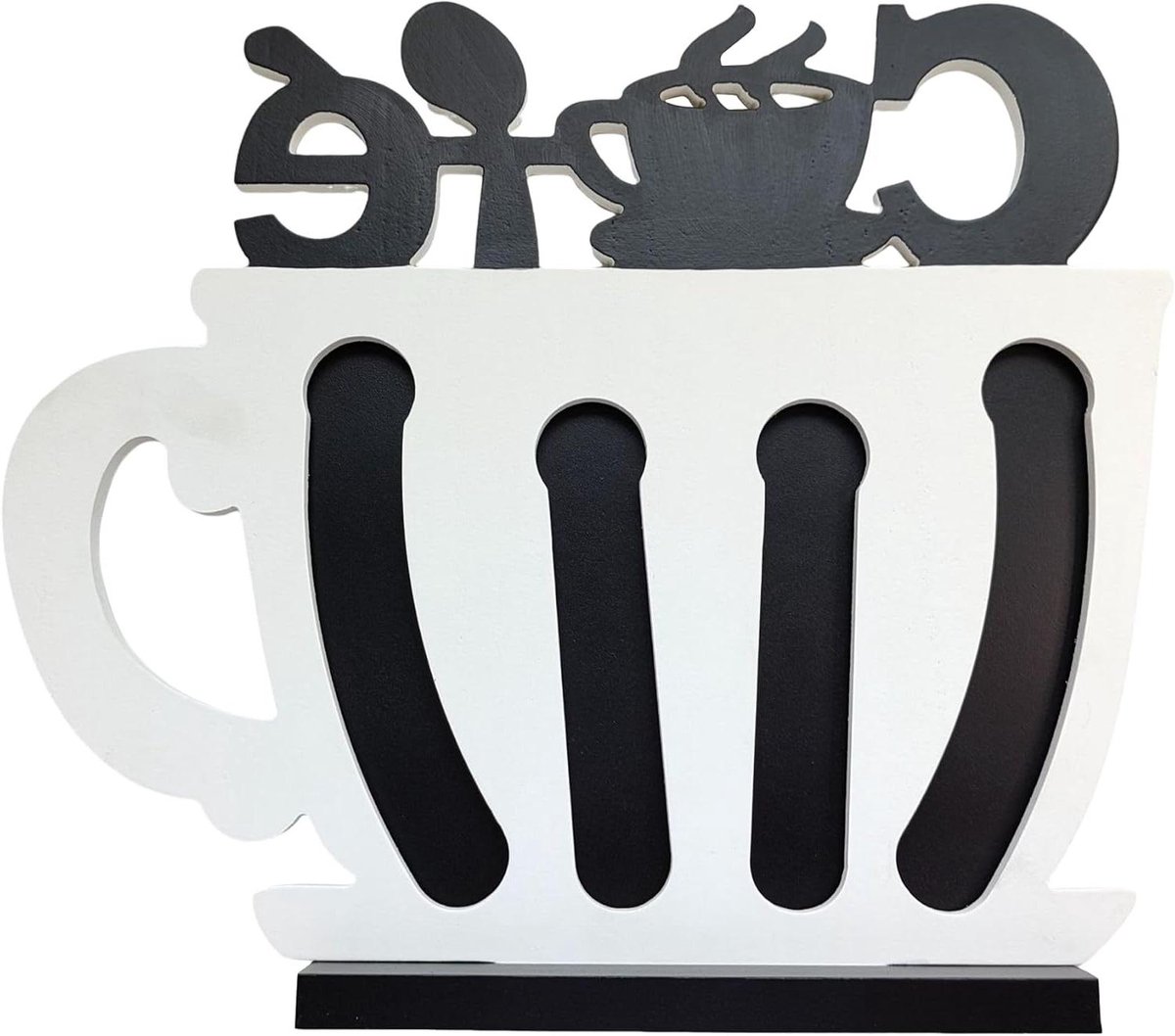 Koffiepadhouder - Capsule organizer - Keuken opruimen - Elegant houten ontwerp - Grote capaciteit - Wit