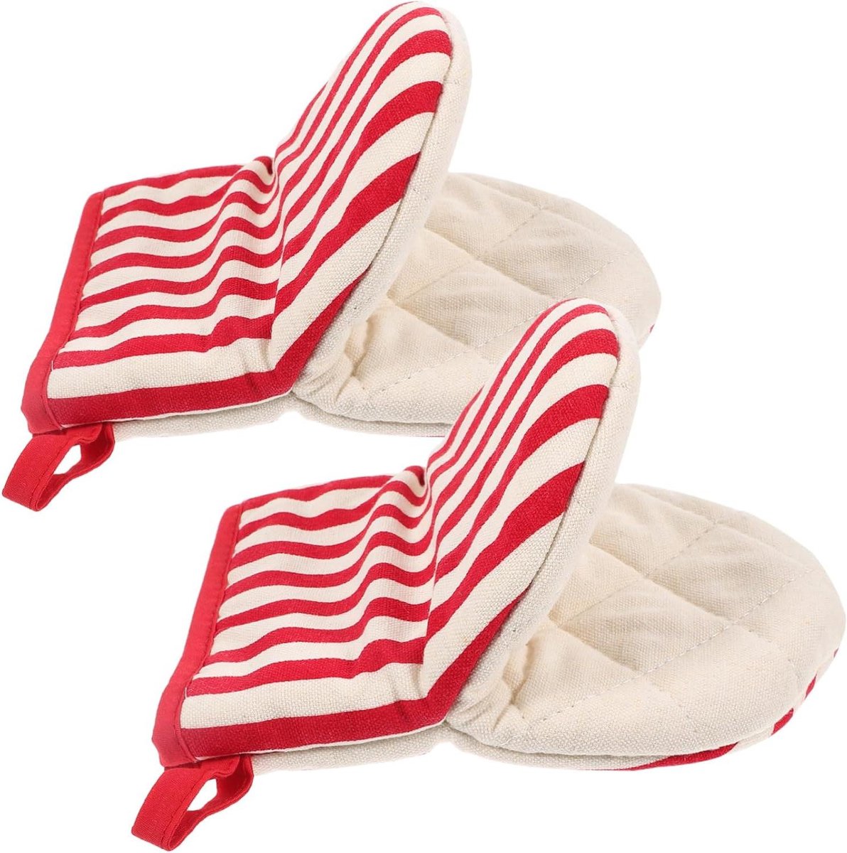 Keukenhandschoenen - Ovenwanten - Hittebestendig - Antislip Ontwerp - 165 x 12 cm - Rood