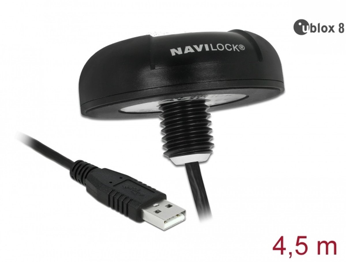 Navilock NL-8004U GPS-ontvanger Zwart 1 stuk(s)
