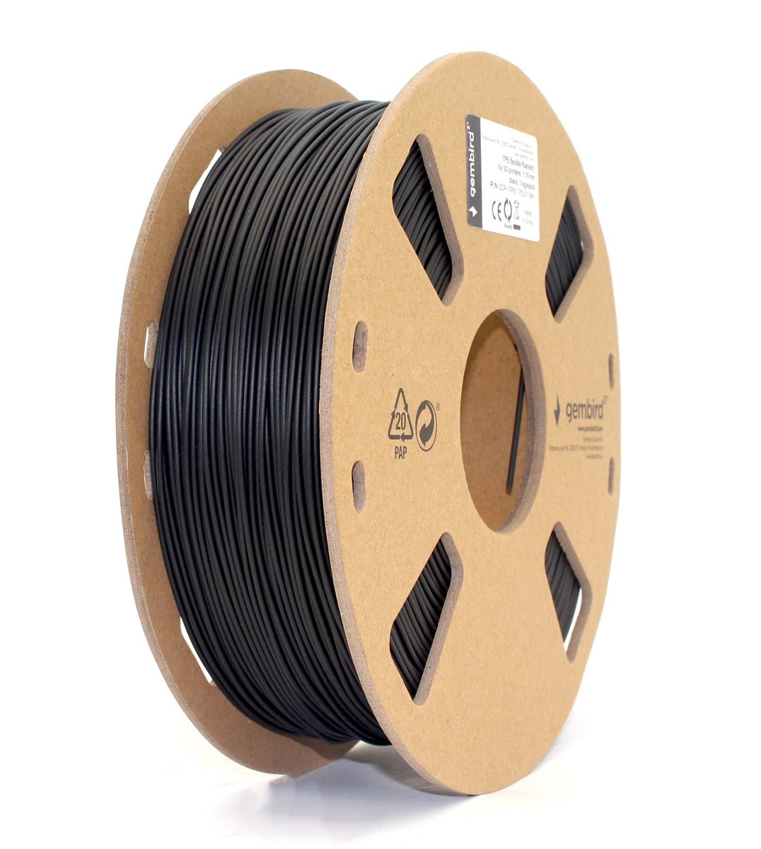 GEMBIRD 3DP-TPE1.75-01-BK Filament Gembird TPE FLEXIBLE Black 1,75mm 1kg
