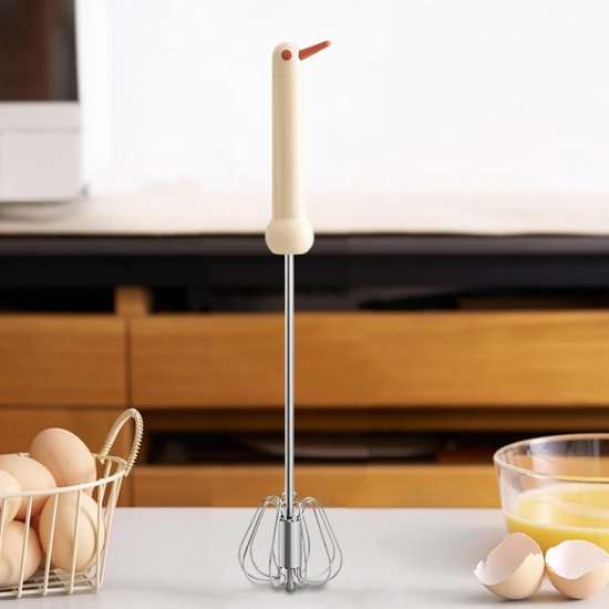 Semi-automatische mixer - Keuken garde - Snel kloppen - Draadloos ontwerp - 34 cm - Crèmekleurig — afbeelding 4