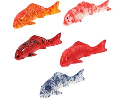 Vijf Stuks Kunstmatige Drijvende Vissen voor Vijver en Aquarium Decoratie, Terrarium Accessoires en Fotoprops