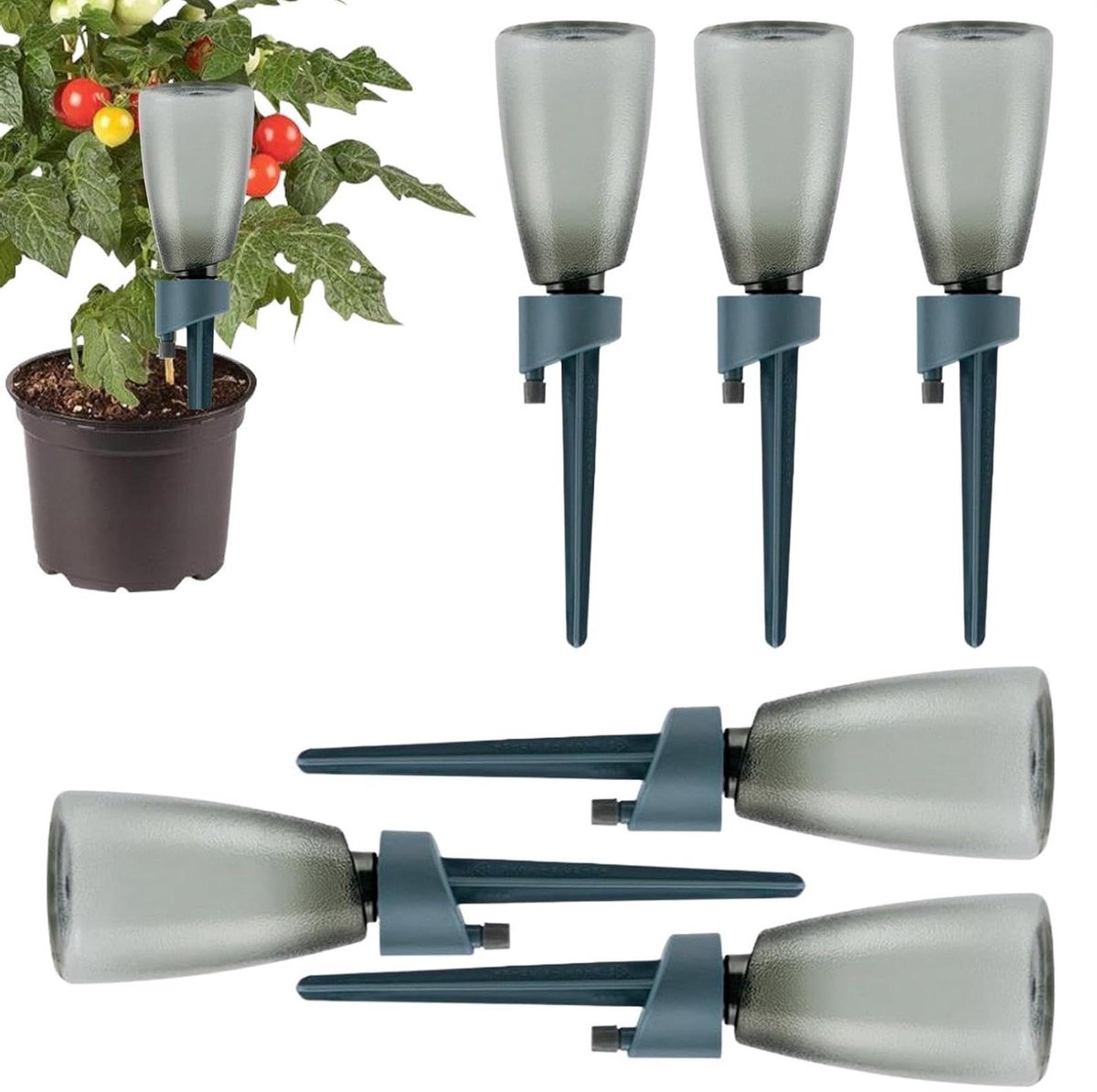 Zelfwaterende Spikes - Irrigatiepinnen - Planten Verzorgen - Regelbare Watergift - 6 Stuks - Groen