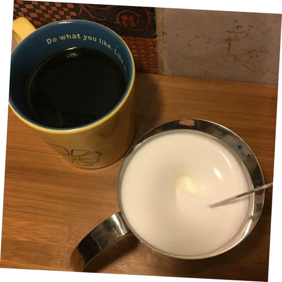 Elektrische melkschuimer van roestvrij staal met drievoudig snoer, handmixer Geschikt voor espresso met deksel, Geschikt voor thuisgebruik. van Merkloos — afbeelding 2