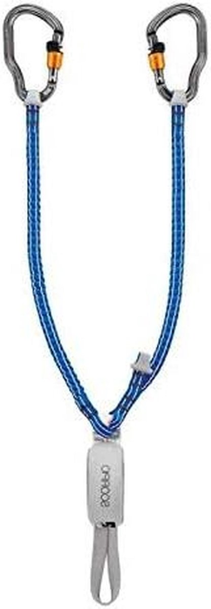 Veiligheidskabel Set - Via Ferrata Lijn - Klimmen Buiten - Intrekbare Dubbele Lijnen - 77-108 cm - Wit