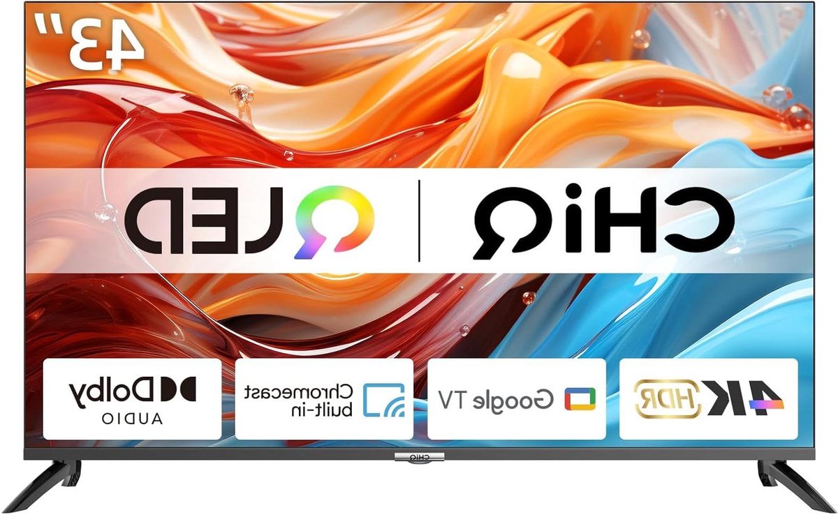 Smart TV - QLED TV - Home entertainment - Google TV - 43 inch - Zwart